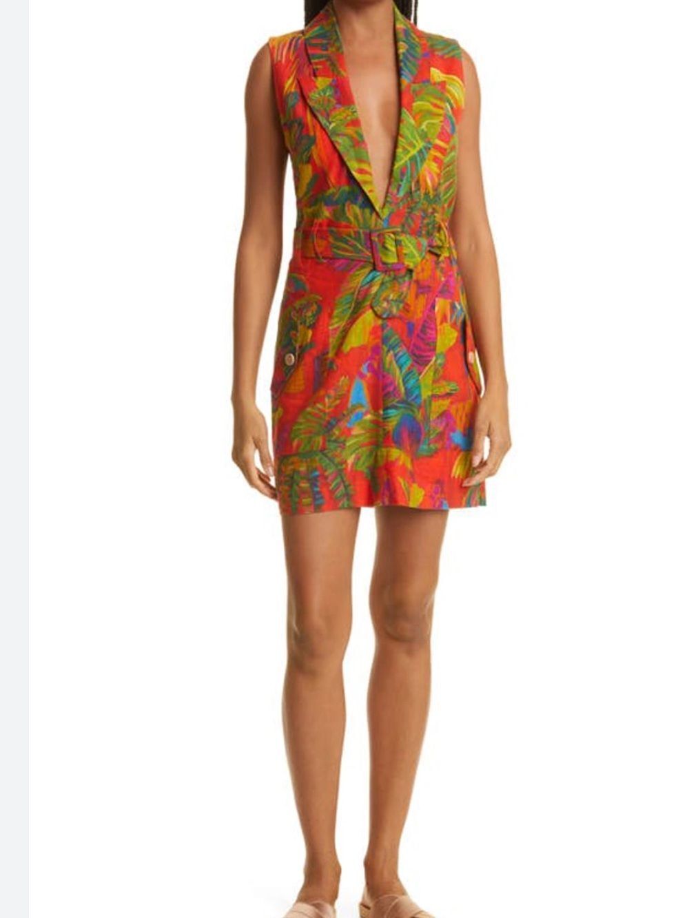 FARM RIO
Red Urban Jungle Belted Mini Dress